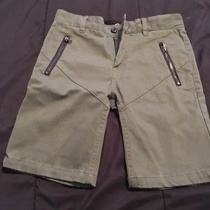 Boys army green shorts